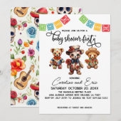 Invitation Fête mexicaine du Baby shower mort Fiesta (Devant / Derrière)