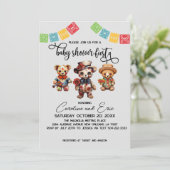 Invitation Fête mexicaine du Baby shower mort Fiesta (Debout devant)