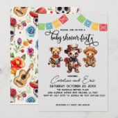 Invitation Fête mexicaine du Baby shower mort Fiesta (Devant / Derrière)
