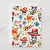 Invitation Fête mexicaine du Baby shower mort Fiesta (Dos)