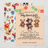 Invitation Fête mexicaine du Baby shower mort Fiesta (Devant / Derrière)