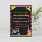 Invitation Fête mexicaine éditable (Debout devant)