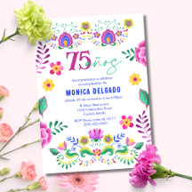 Fête mexicaine espagnole Florale 75e fête d'annive