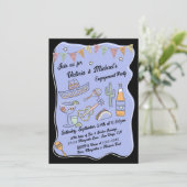 Invitation Fête mexicaine funky Fête de la main dessinée (Debout devant)