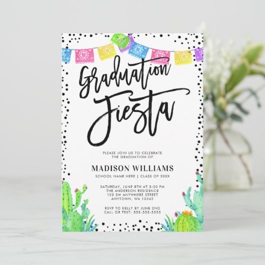 Invitation Fête mexicaine moderne (Debout devant)