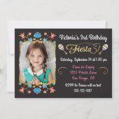 Invitation Fête mexicaine Parties scintillant d'or fête d'ann (Devant)