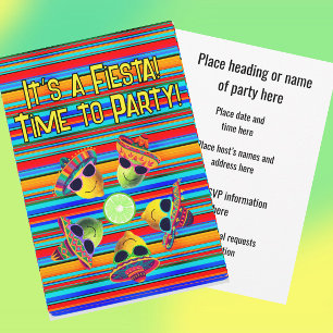 Invitation Fête mexicaine personnalisée