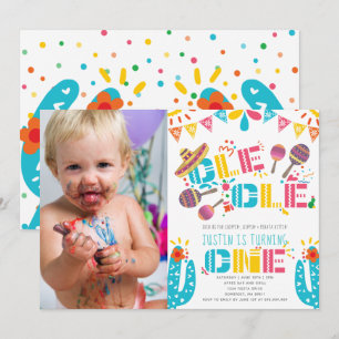 Invitation Fête mexicaine photo de premier anniversaire