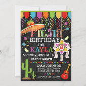 Invitation Fête mexicaine Pinata Party Couleurs vives Anniver (Devant)