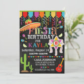 Invitation Fête mexicaine Pinata Party Couleurs vives Anniver (Debout devant)