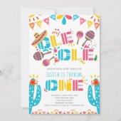 Invitation Fête mexicaine Premier anniversaire (Devant)