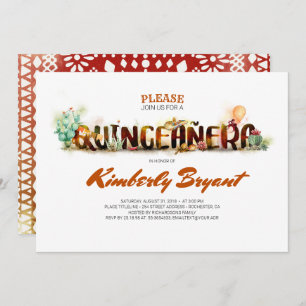 Invitation Fête mexicaine - Quinceañera 15e anniversaire