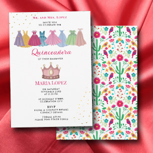 Invitation Fête mexicaine Quinceañera 15e anniversaire de la 