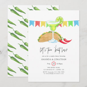 Invitation Fête Mexicaine Taco 'bout Love douche pour couples