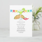 Invitation Fête Mexicaine Taco Célébration de la Vie (Debout devant)