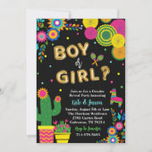 Invitation Fête mexicaine Thème de la Révélation de genre (Devant)