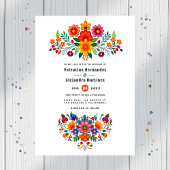 Invitation Fête mexicaine vibrante Mariage floral