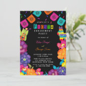 Invitation Fête mexicaine Vivid Florals (Debout devant)