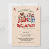 Invitation Fête mignonne annuel Doux moche fête de Noël (Devant)