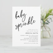 Invitation Fête minimale moderne pour bébé (Debout devant)