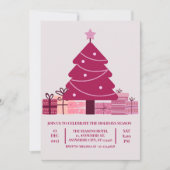 Invitation Fête minimaliste Red Merry Festive (Devant)