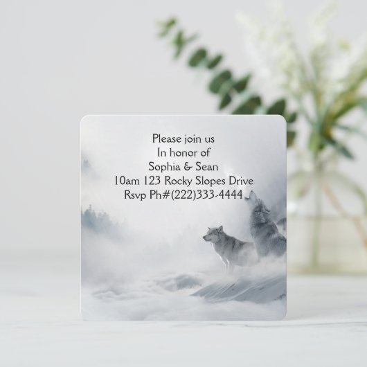 Invitation Fête Mist Fog Wolf Destiny Destiny (Debout devant)