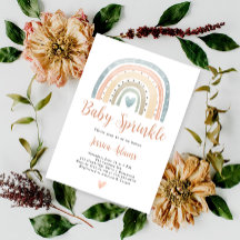 Fête Moderne Boho Bébé Arc-en-Ciel