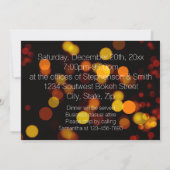 Invitation Fête moderne de Bokeh (Dos)