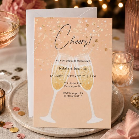 Invitation Fête Moderne de Champagne 