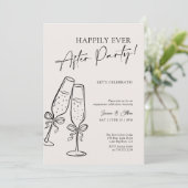 Invitation Fête Moderne de Champagne Heureux à Tout Jamais (Debout devant)