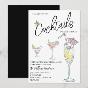 Invitation Fête Moderne de Cocktail