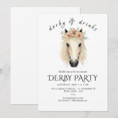 Invitation Fête moderne de derby de chevaux de course invitat (Devant / Derrière)