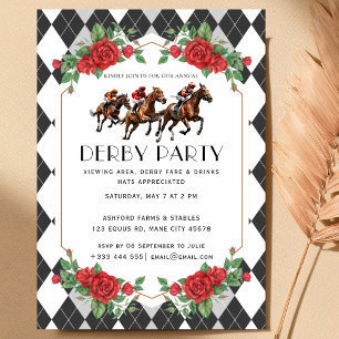 Invitation Fête moderne de derby de chevaux de course invitat