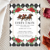 Invitation Fête moderne de derby de chevaux de course invitat