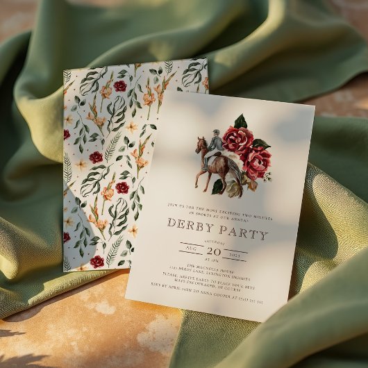 Invitation Fête moderne de derby de chevaux d'élevage