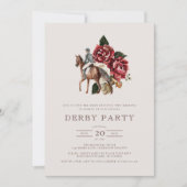 Invitation Fête moderne de derby de chevaux d'élevage (Devant)