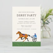 Invitation Fête moderne de derby de course de chevaux Équestr (Debout devant)
