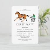 Invitation Fête moderne de derby de course de chevaux Équestr (Debout devant)