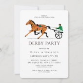 Invitation Fête moderne de derby de course de chevaux Équestr (Devant)