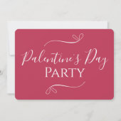 Invitation Fête moderne de la Saint-Valentin rose (Dos)