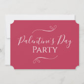 Invitation Fête moderne de la Saint-Valentin rose (Dos)