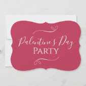 Invitation Fête moderne de la Saint-Valentin rose (Dos)