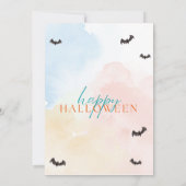 Invitation Fête moderne d'Halloween Renard Patch Citrouille P (Dos)