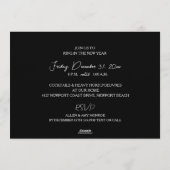 Invitation Fête moderne du Nouvel An (Dos)