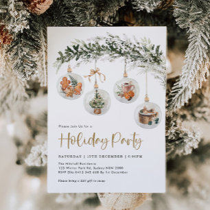 Invitation Fête moderne et cosy de Noël avec ornement