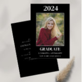 Invitation Fête moderne noire et blanche