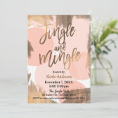 Invitation Fête Moderne Peach Copper Bronze : Jingle & Mingle (Debout devant)