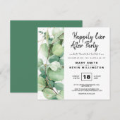 Invitation Fête Moderne Rustique Eucalyptus Pour Toujours (Devant / Derrière)