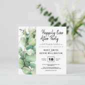 Invitation Fête Moderne Rustique Eucalyptus Pour Toujours (Debout devant)