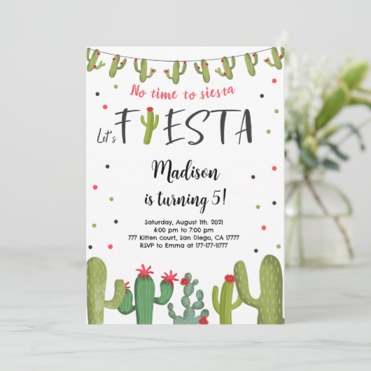 Invitation Fête modifiable (Debout devant)